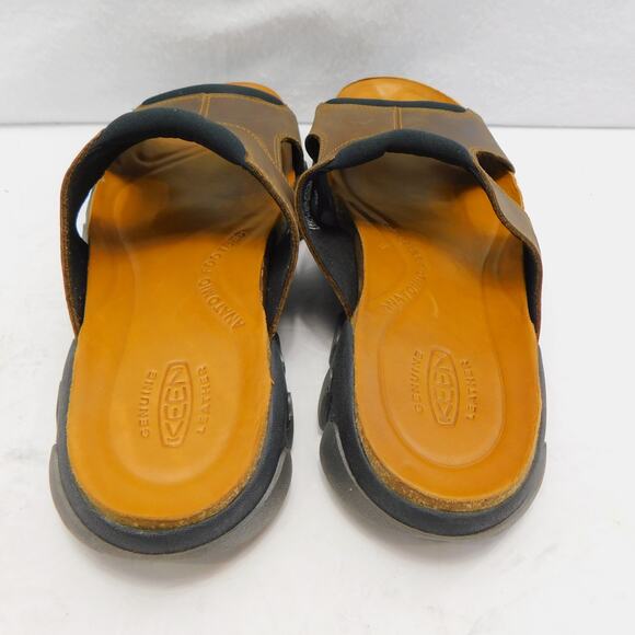 Keen Men\'s Leather Daytona II Slide Size 12 Bison Brown and Black New main image 11